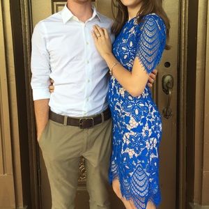 ASOS blue lace dress size 00